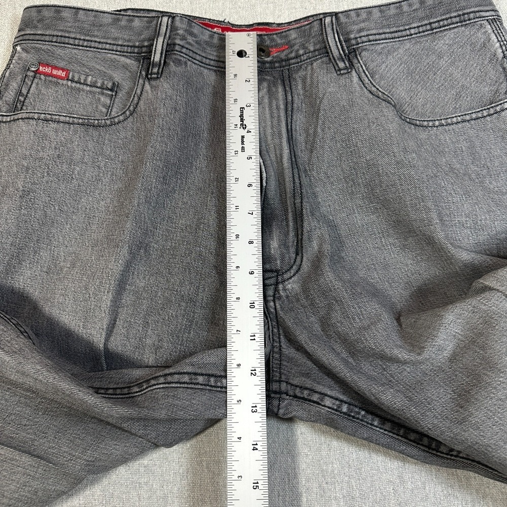 Ecko Unltd Carpenter Jeans Mens 34 Gray Foundry Denim Foundry Relaxed Streetwear - Picture 16 of 16